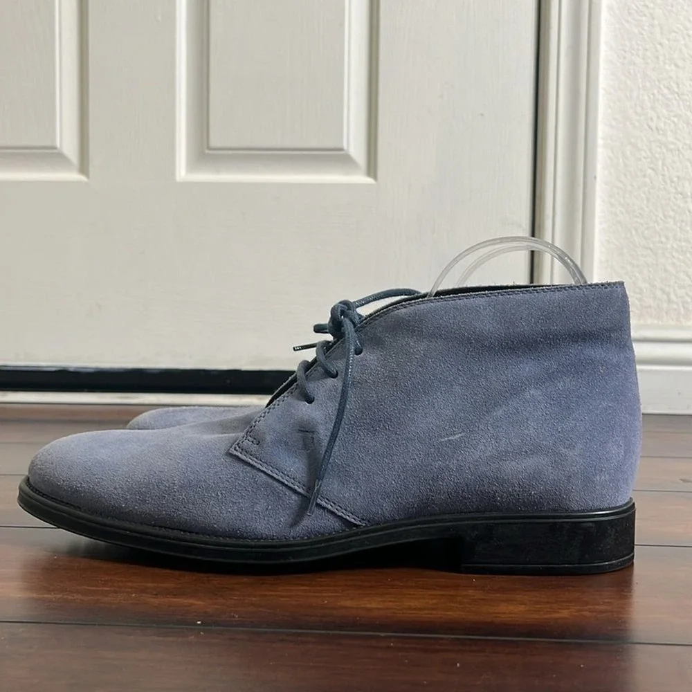 Tod's Gray Suede Chukka Boots sz 9 Preppy Academia Classic Lace Up Made in Italy